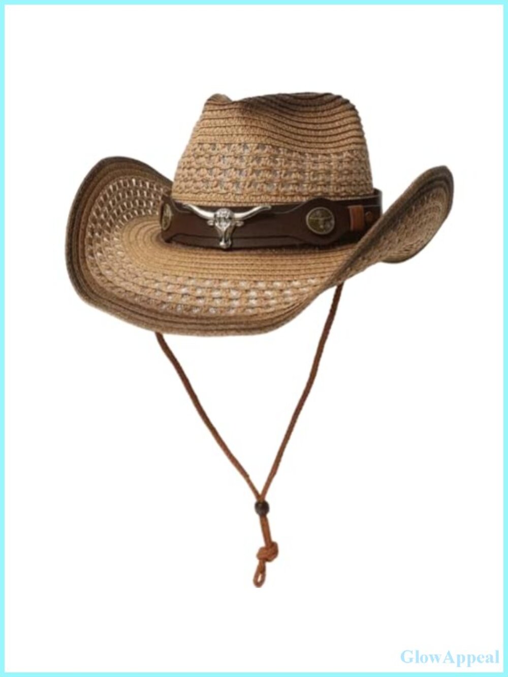 Foldable Straw Cowboy Hat Unisex Western Cowgirl Sun Hat